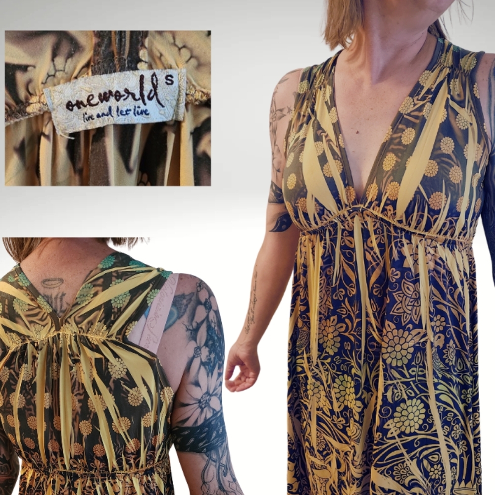🌺🏵🌸🌼One World Fairycore sleeveless midi dress, sz S